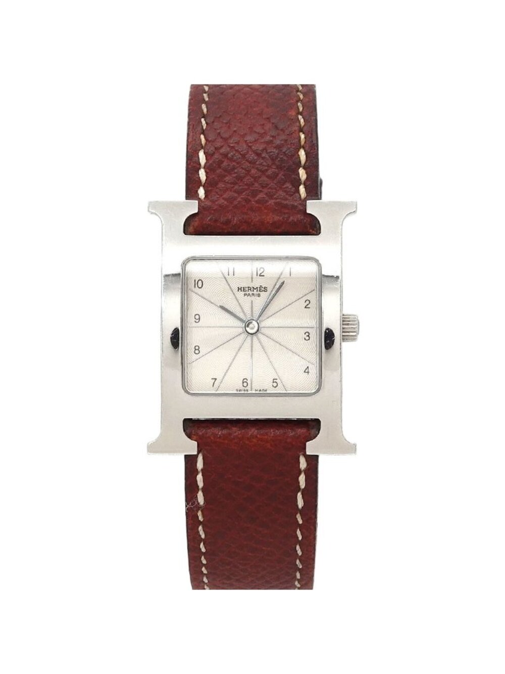 Hermes H Watch Silver Quartz